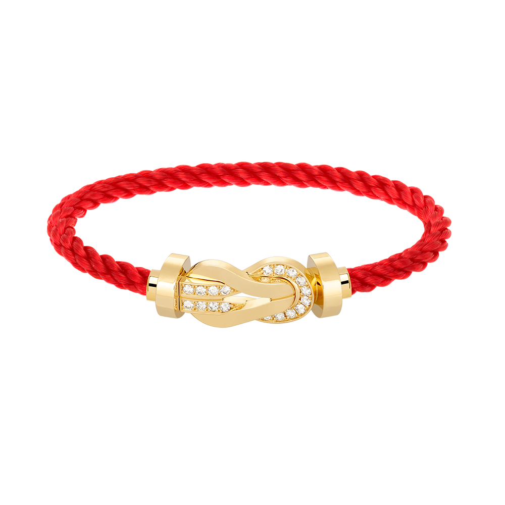 Jewelicorn Chance Armband mit großer 8-stelliger Schnalle und Halbdiamanten, Gold