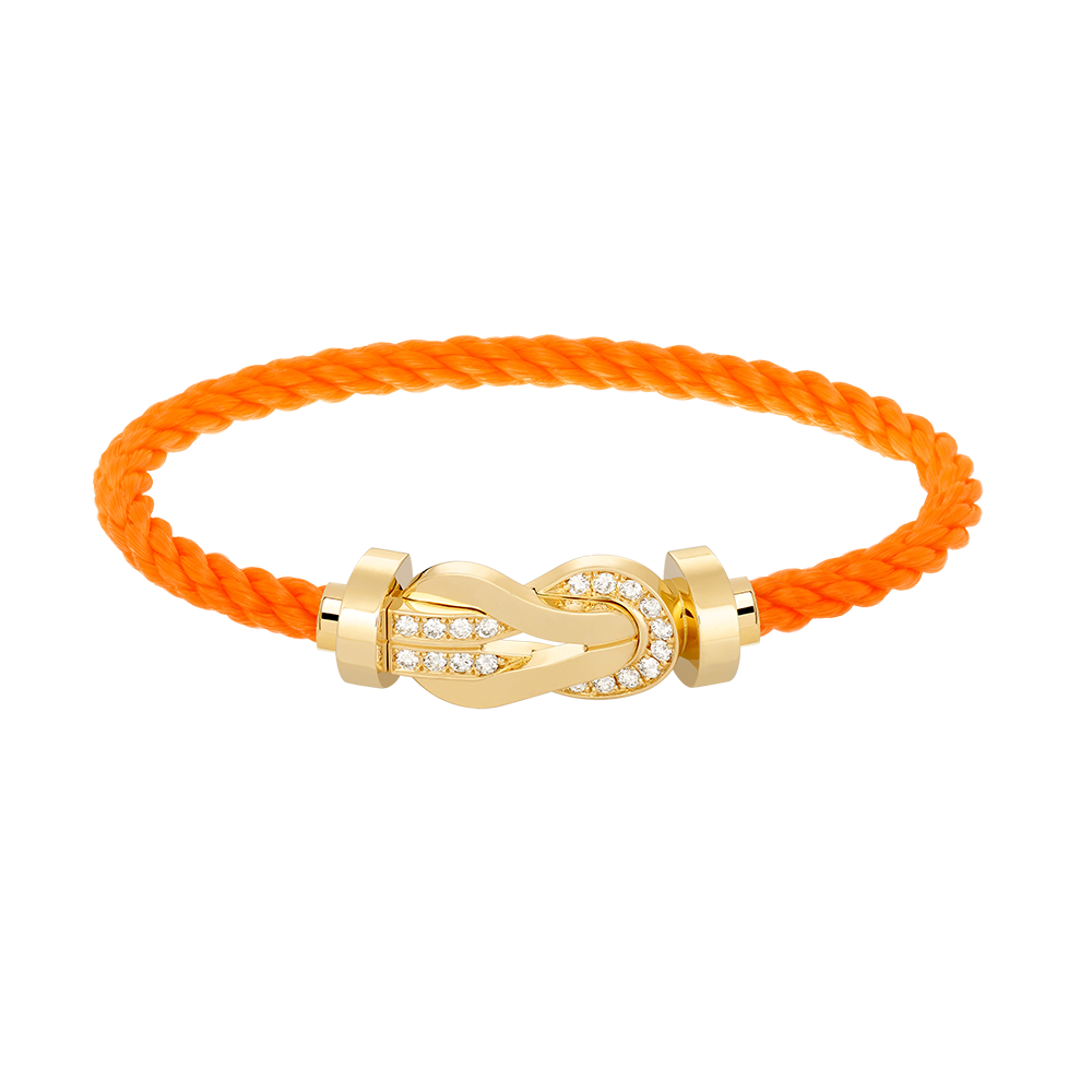 Jewelicorn Chance Armband mit großer 8-stelliger Schnalle und Halbdiamanten, Gold