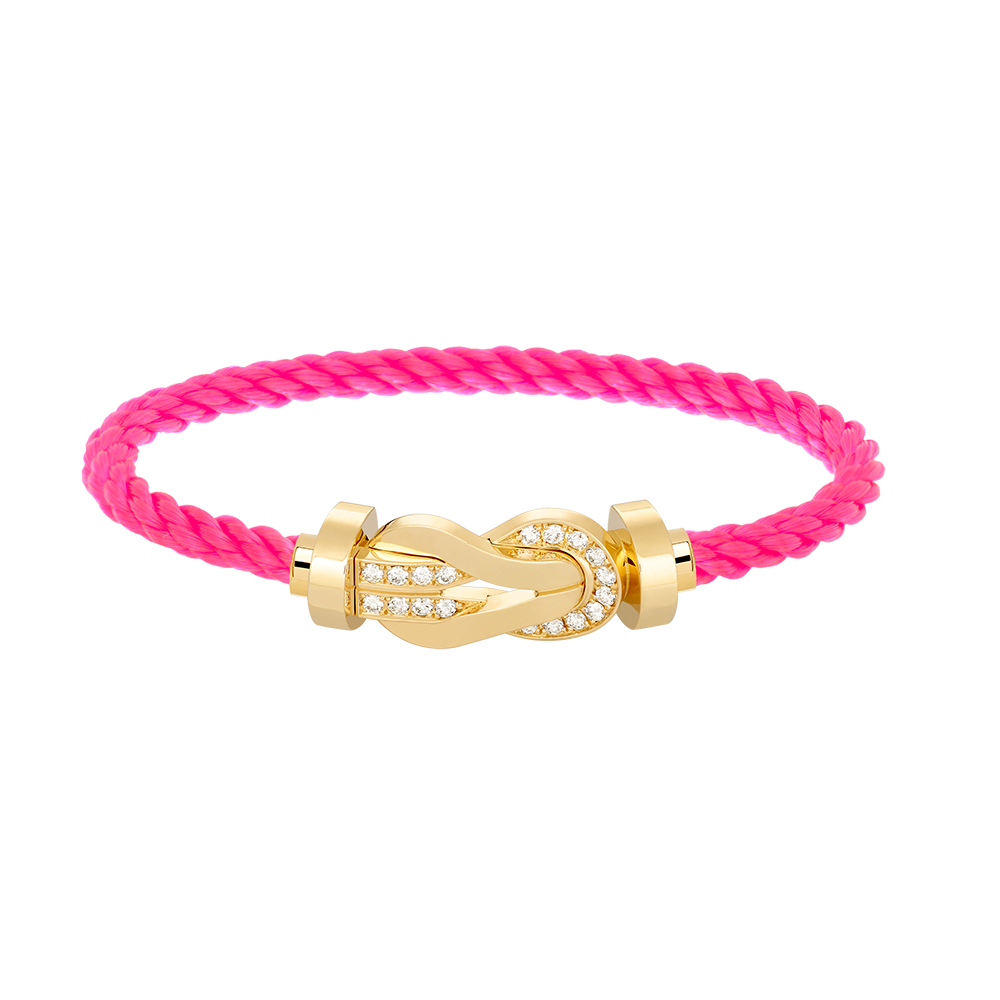 Jewelicorn Chance Armband mit großer 8-stelliger Schnalle und Halbdiamanten, Gold