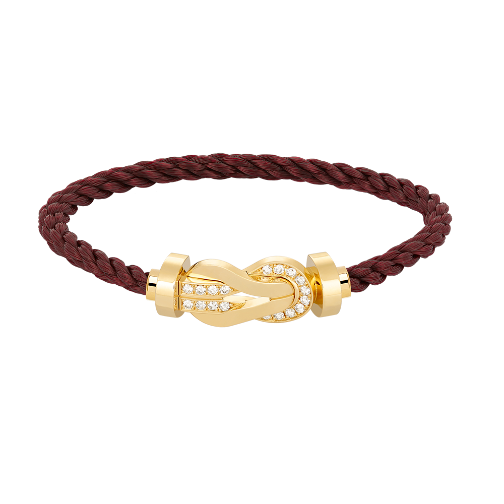 Jewelicorn Chance Armband mit großer 8-stelliger Schnalle und Halbdiamanten, Gold
