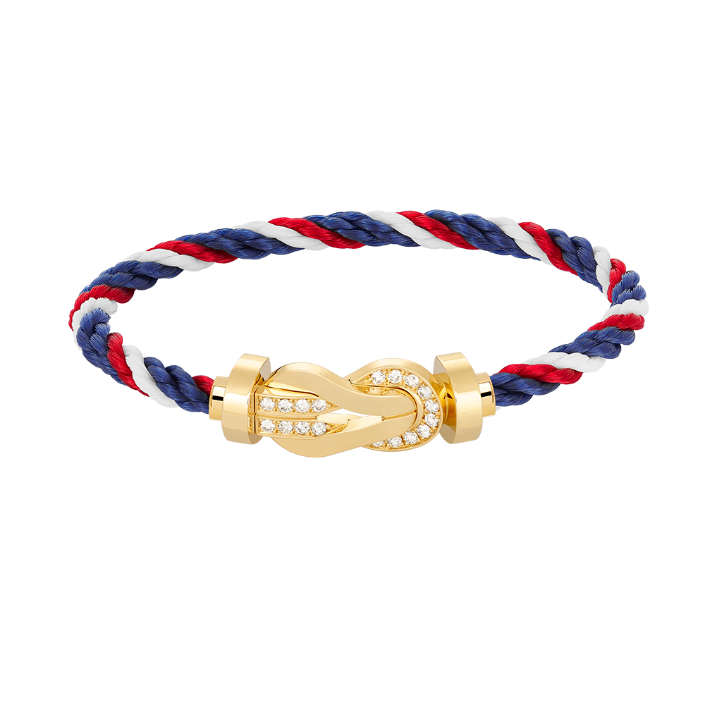 Jewelicorn Chance Armband mit großer 8-stelliger Schnalle und Halbdiamanten, Gold