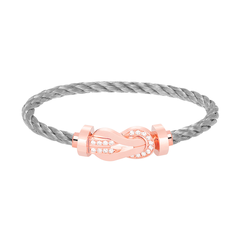 Jewelicorn Chance Armband mit großer 8-stelliger Schnalle und Halbdiamanten in Roségold