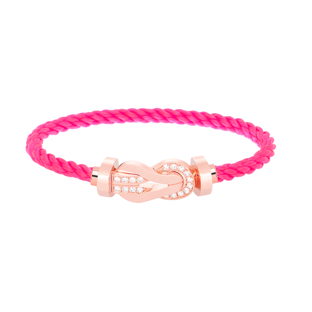 Jewelicorn Chance Armband mit großer 8-stelliger Schnalle und Halbdiamanten in Roségold