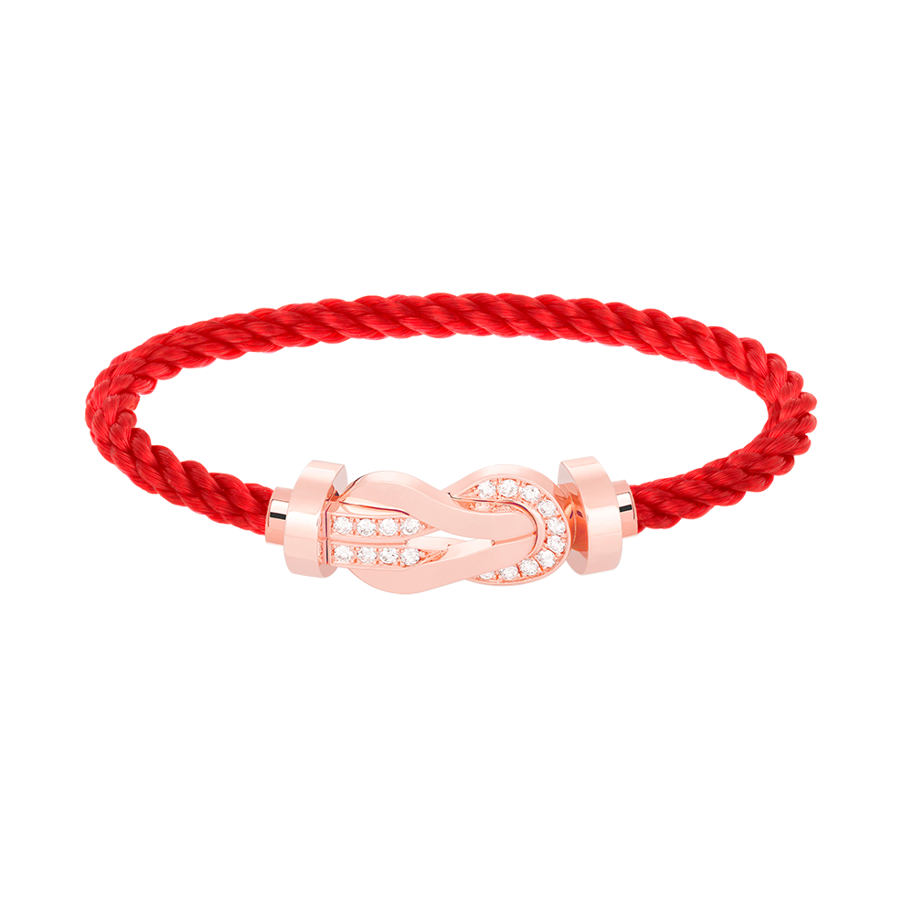 Jewelicorn Chance Armband mit großer 8-stelliger Schnalle und Halbdiamanten in Roségold
