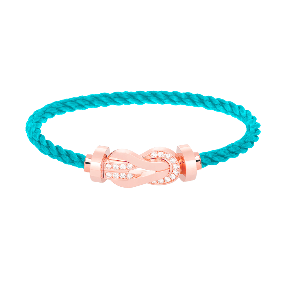 Jewelicorn Chance Armband mit großer 8-stelliger Schnalle und Halbdiamanten in Roségold