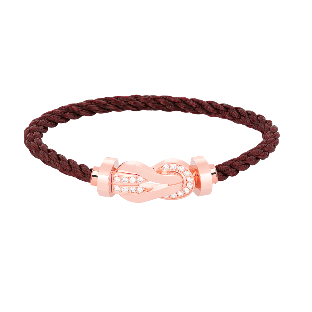 Jewelicorn Chance Armband mit großer 8-stelliger Schnalle und Halbdiamanten in Roségold