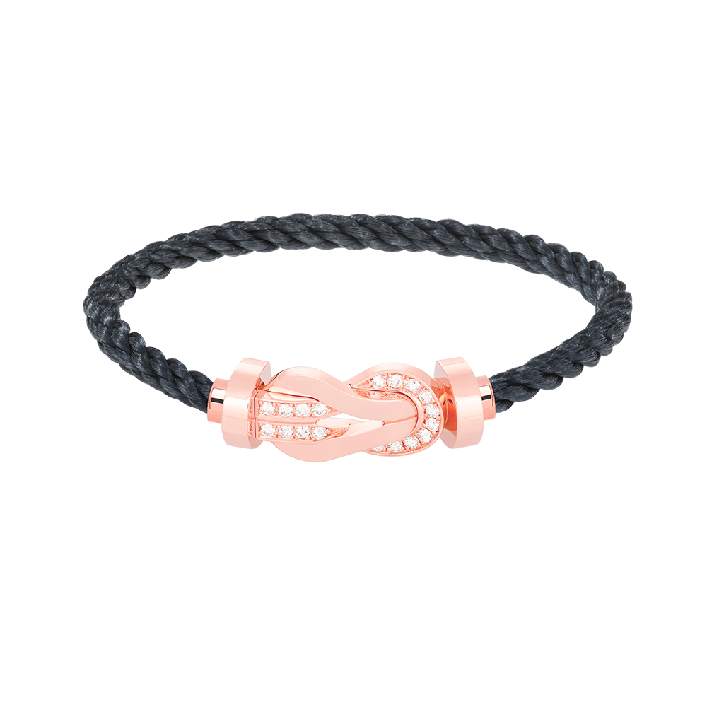 Jewelicorn Chance Armband mit großer 8-stelliger Schnalle und Halbdiamanten in Roségold