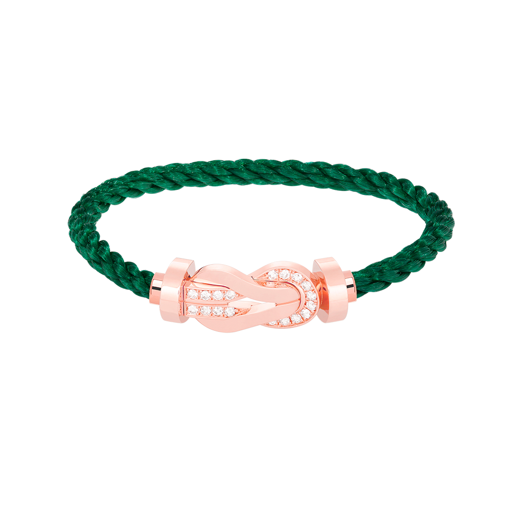 Jewelicorn Chance Armband mit großer 8-stelliger Schnalle und Halbdiamanten in Roségold