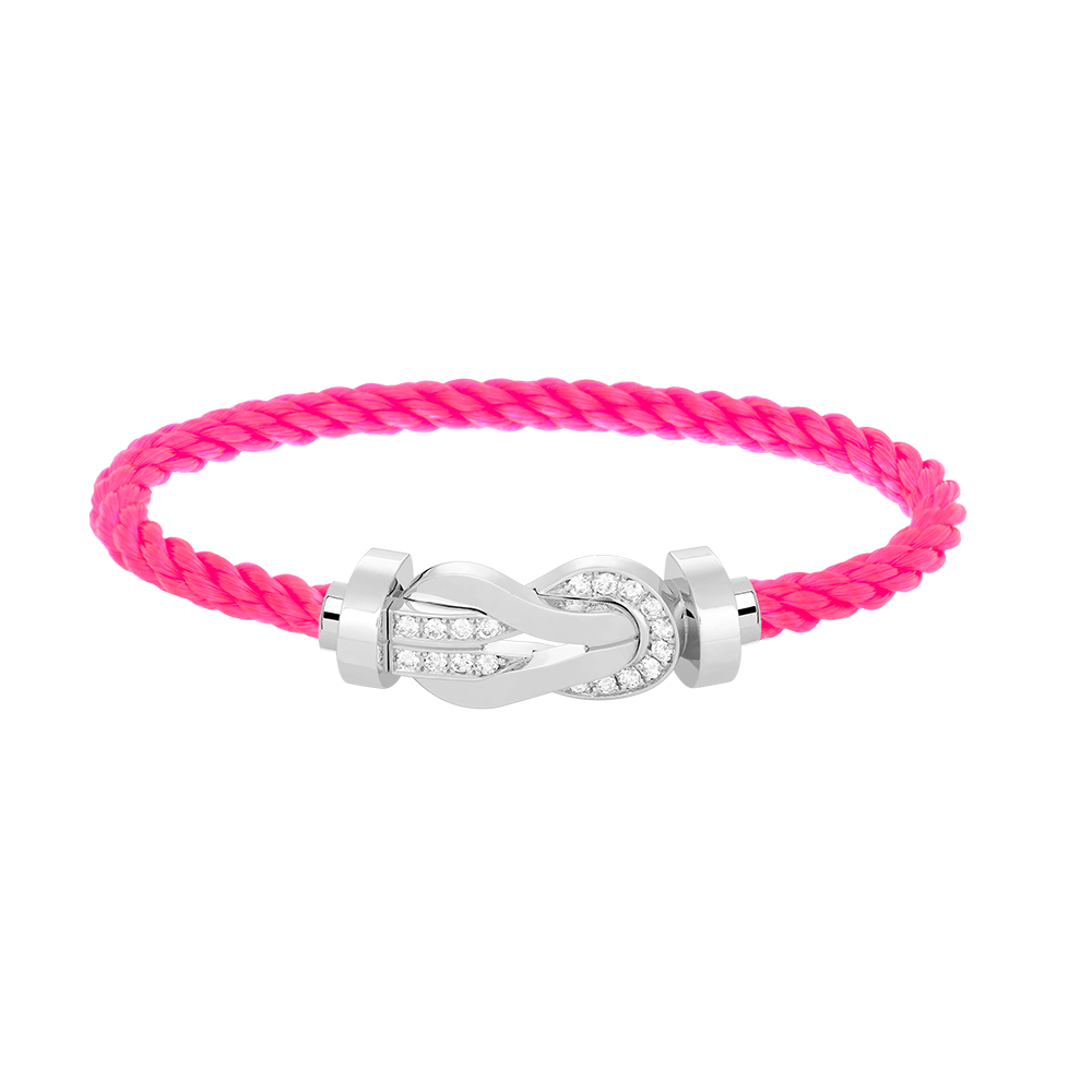 Jewelicorn Chance Armband mit großer 8-stelliger Schnalle und Halbdiamant, Silber