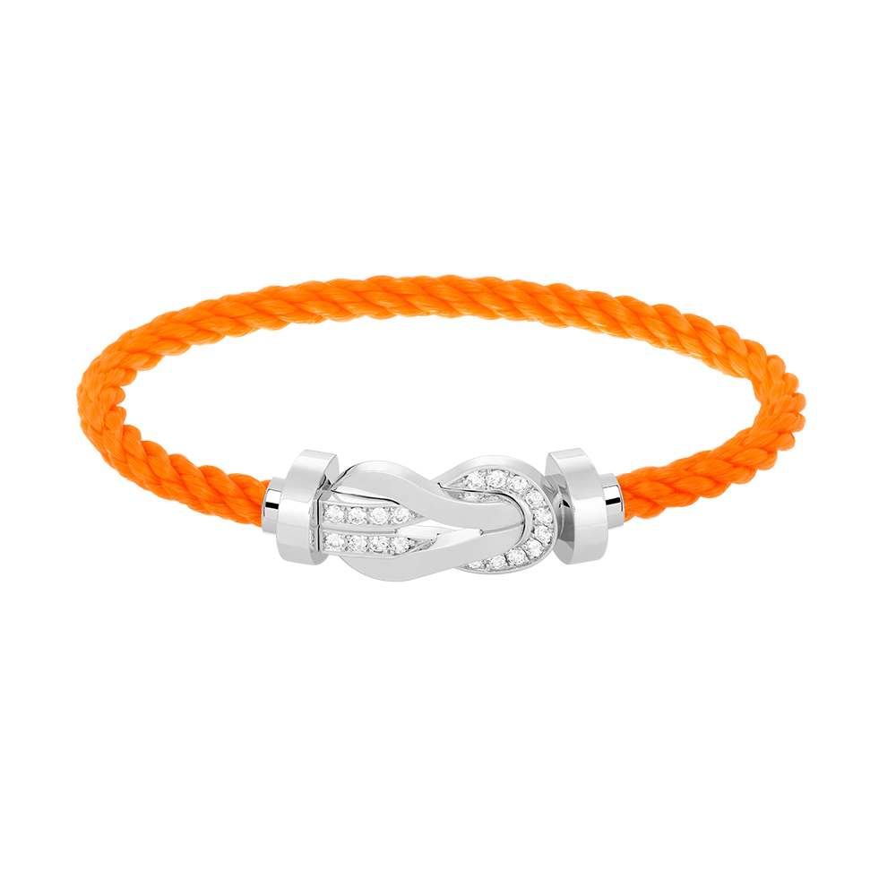 Jewelicorn Chance Armband mit großer 8-stelliger Schnalle und Halbdiamant, Silber