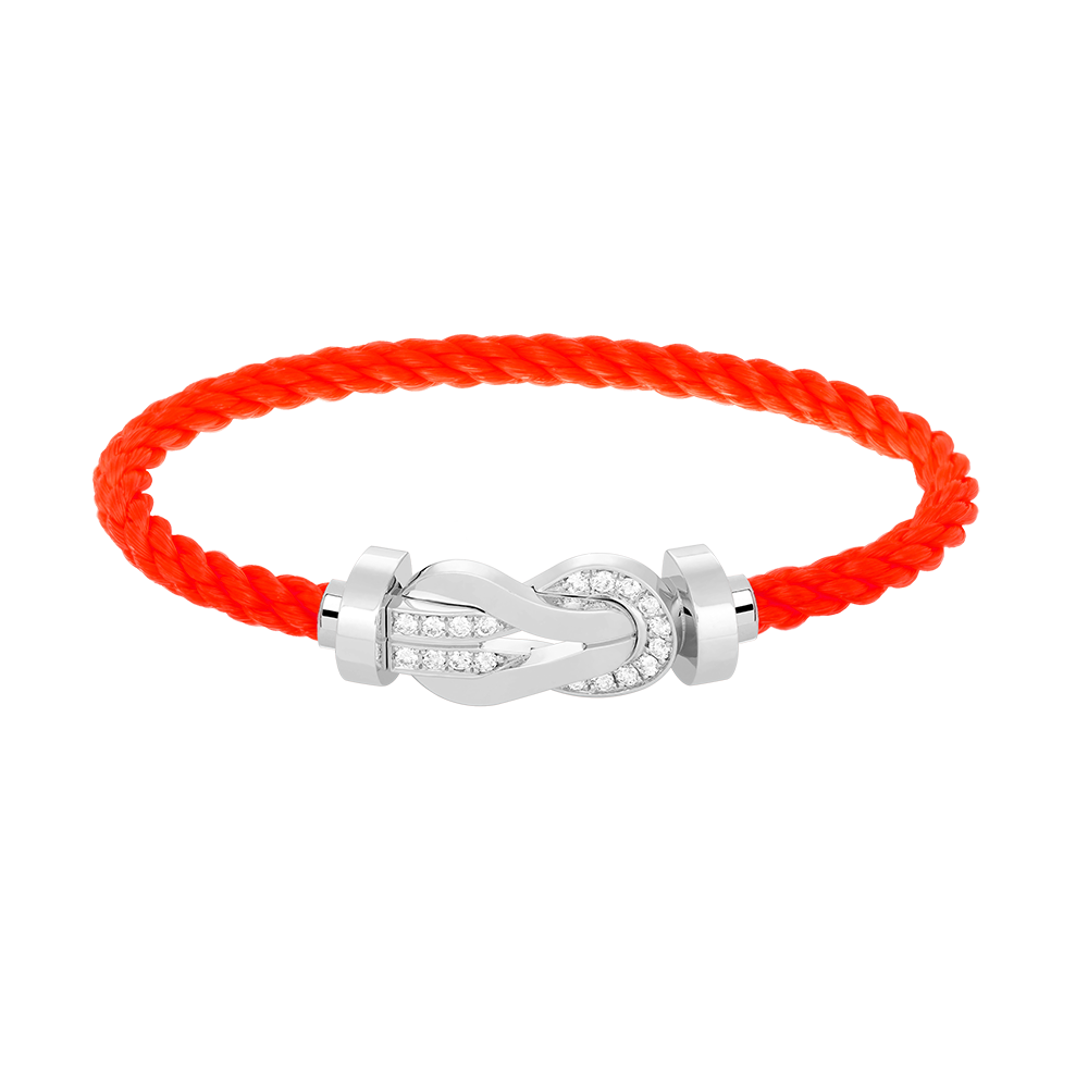 Jewelicorn Chance Armband mit großer 8-stelliger Schnalle und Halbdiamant, Silber