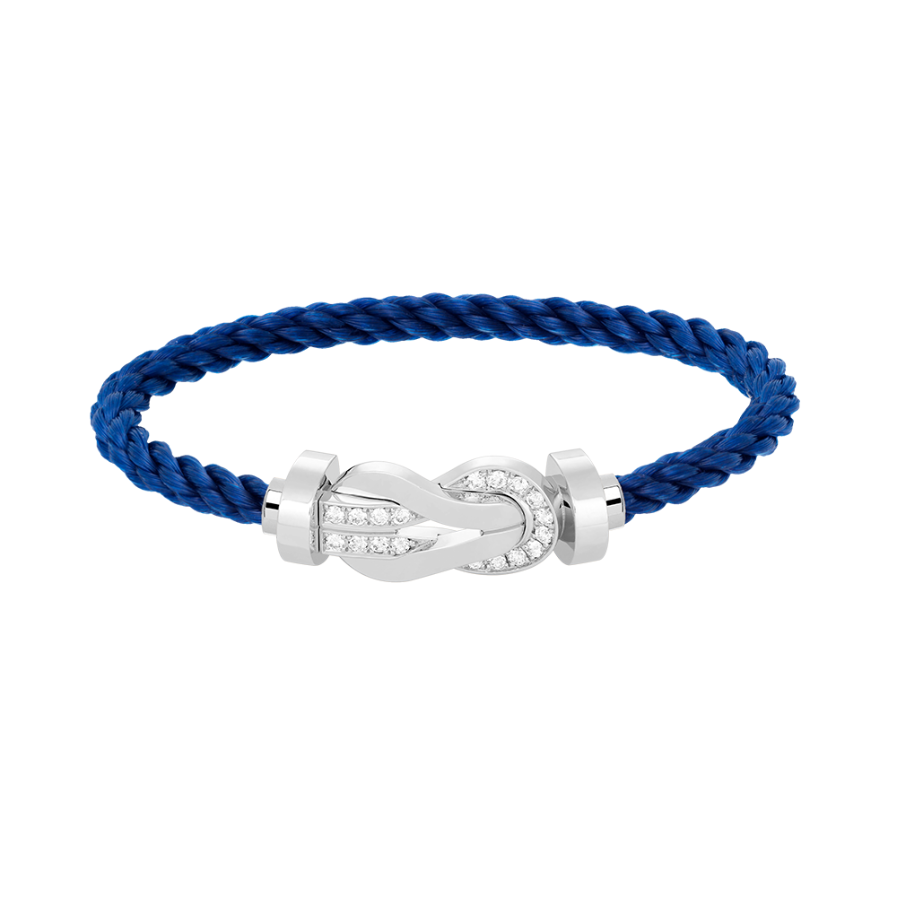 Jewelicorn Chance Armband mit großer 8-stelliger Schnalle und Halbdiamant, Silber