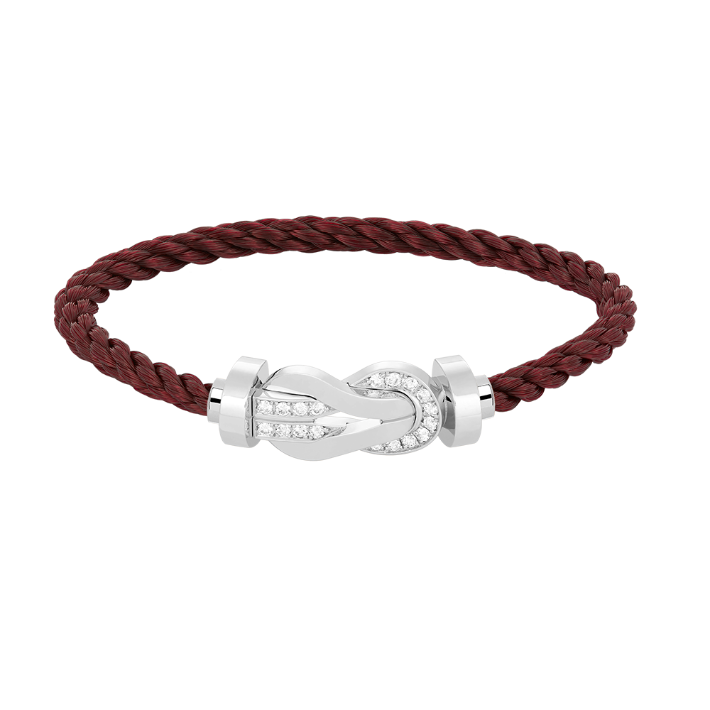 Jewelicorn Chance Armband mit großer 8-stelliger Schnalle und Halbdiamant, Silber