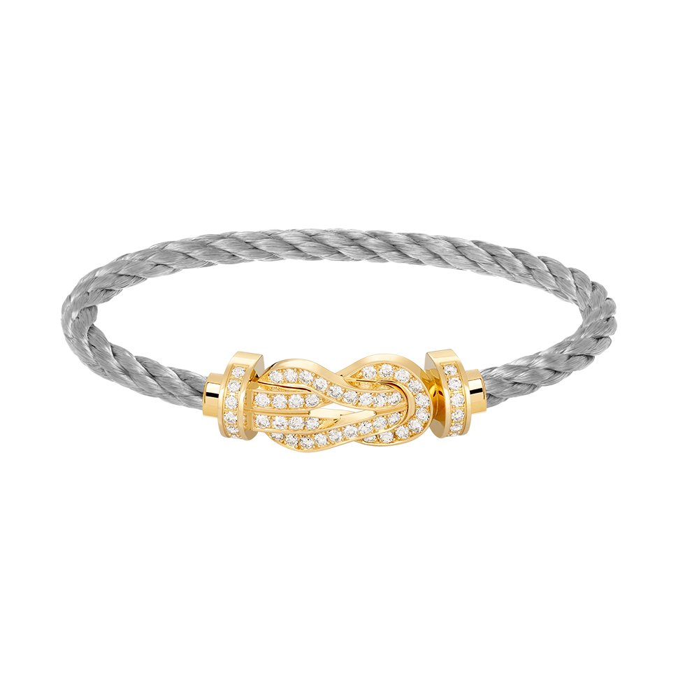 Jewelicorn Chance Armband mit großer 8-stelliger Schnalle und Volldiamant, Gold