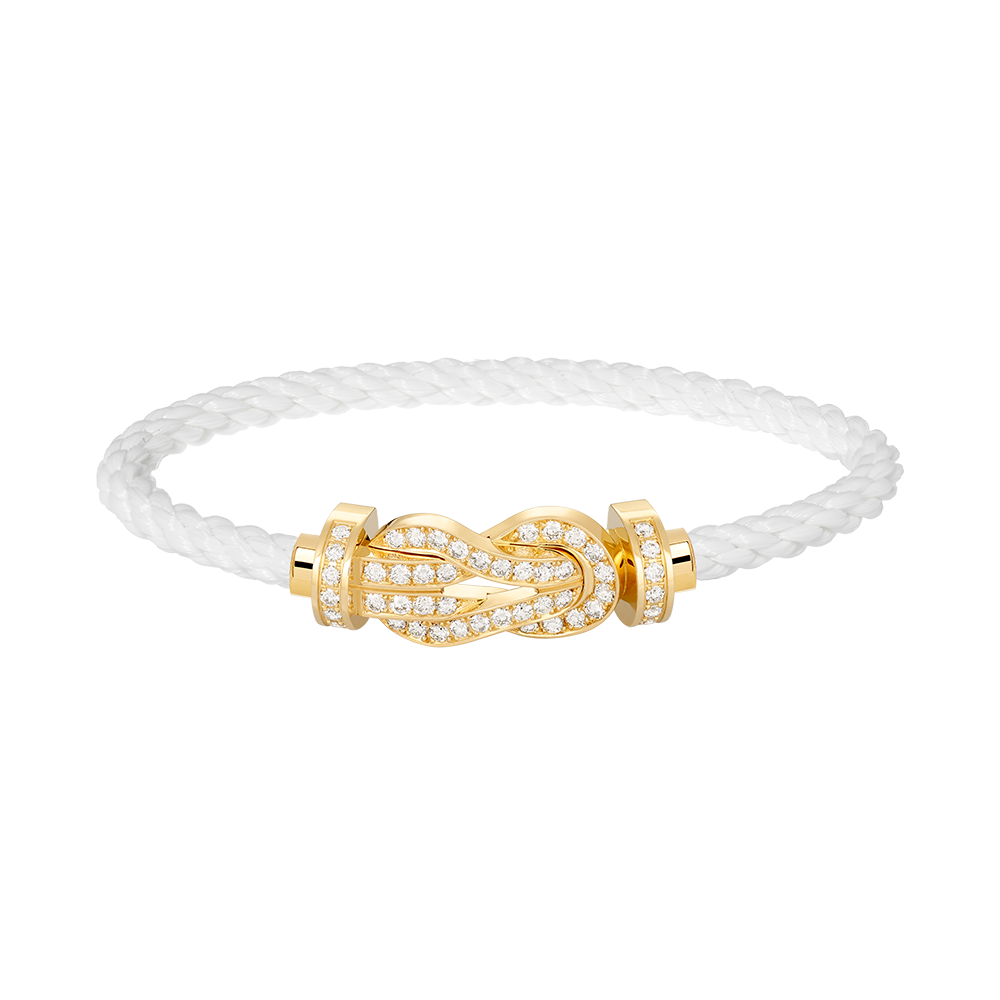 Jewelicorn Chance Armband mit großer 8-stelliger Schnalle und Volldiamant, Gold