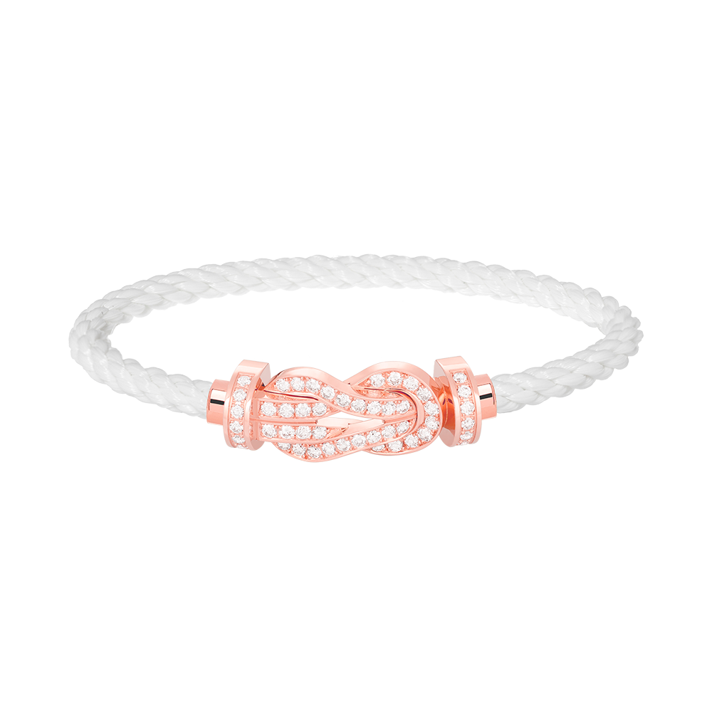 Jewelicorn Chance Armband mit großer 8-stelliger Schnalle, Volldiamant-Armband, Roségold