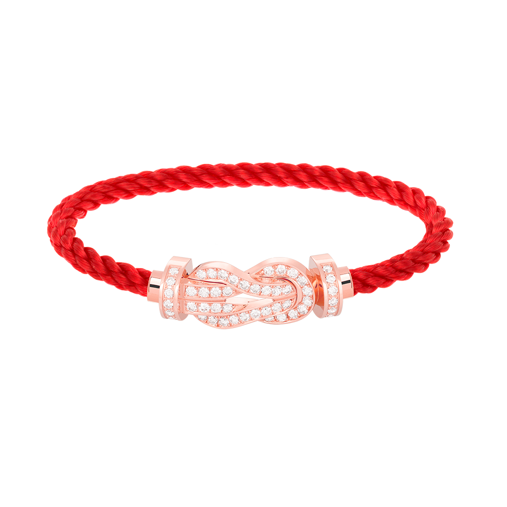 Jewelicorn Chance Armband mit großer 8-stelliger Schnalle, Volldiamant-Armband, Roségold