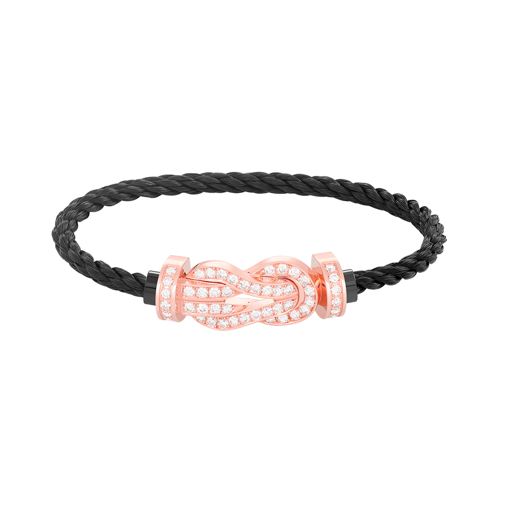 Jewelicorn Chance Armband mit großer 8-stelliger Schnalle, Volldiamant-Armband, Roségold