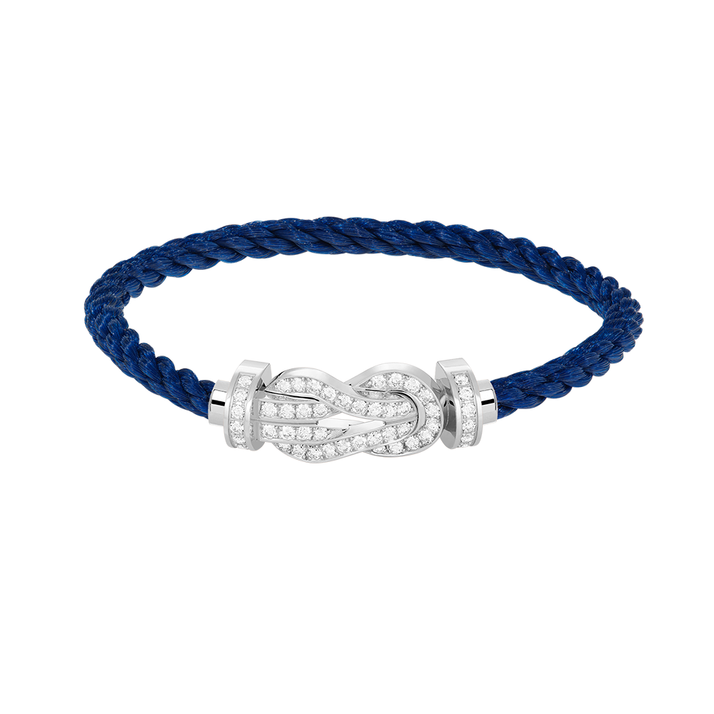 Jewelicorn Chance Armband mit großer 8-stelliger Schnalle, Volldiamant-Armband, Silber