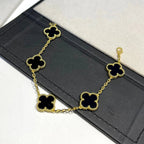[⭐JeweliWhal] CLOVER 5 MOTIF ONYXS BRACELET COLLECTION