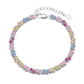 [Tonmkive Jewelry]Ornate Colorful Flower Shape Party Bracelet