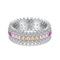 [Tonmkive Jewelry]Ornate Colorful Radiant Cut Daily Ring