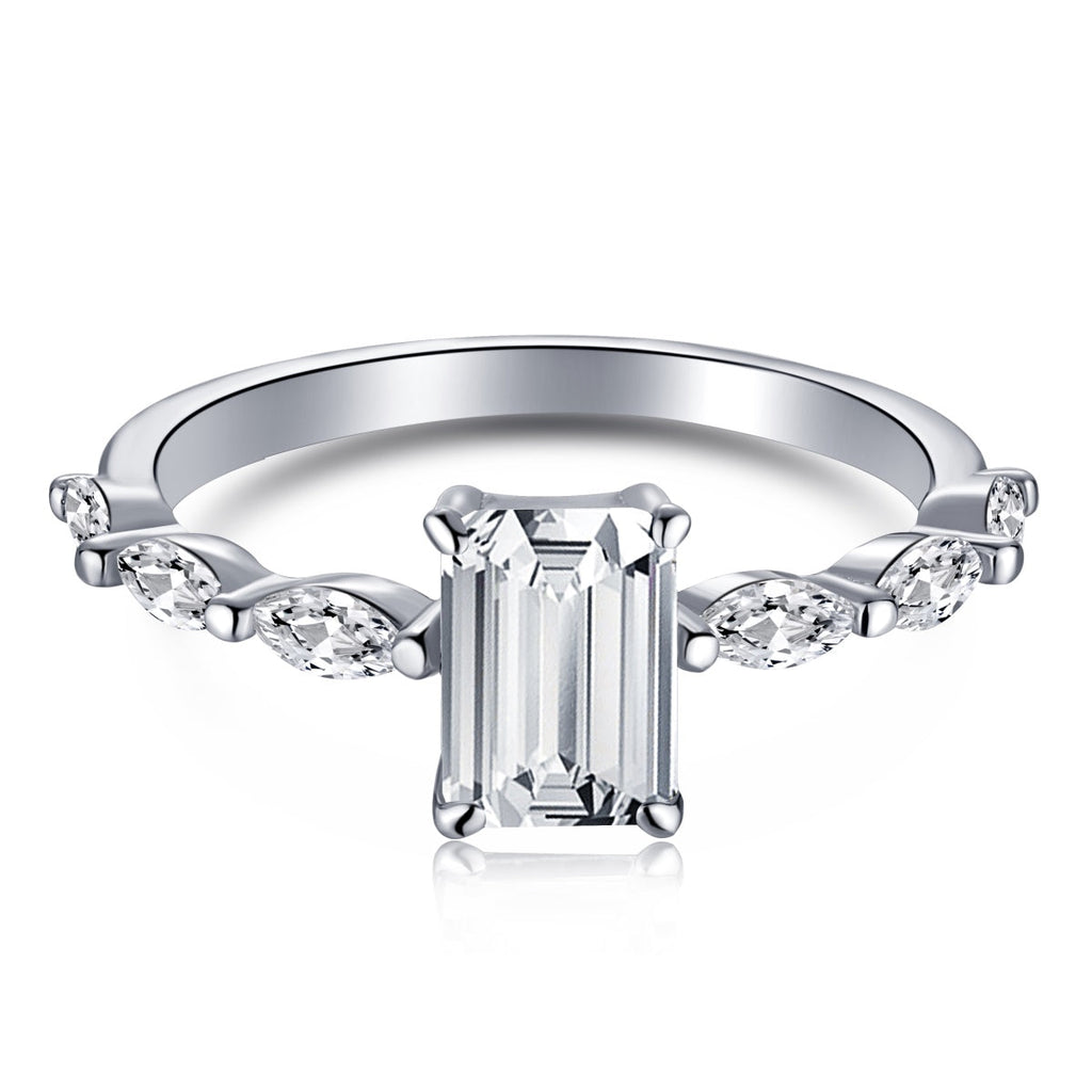 [Tonmkive Jewelry]1.0 Carat Dainty Resplendent Radiant Cut Daily Ring