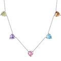 [Tonmkive Jewelry]Sparkling Colorful Heart Cut Necklace