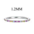[Tonmkive Jewelry]Ornate Colorful Round Cut Tennis Ring