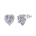 [Tonmkive Jewelry]Sparkling Heart Shape Lover Earrings