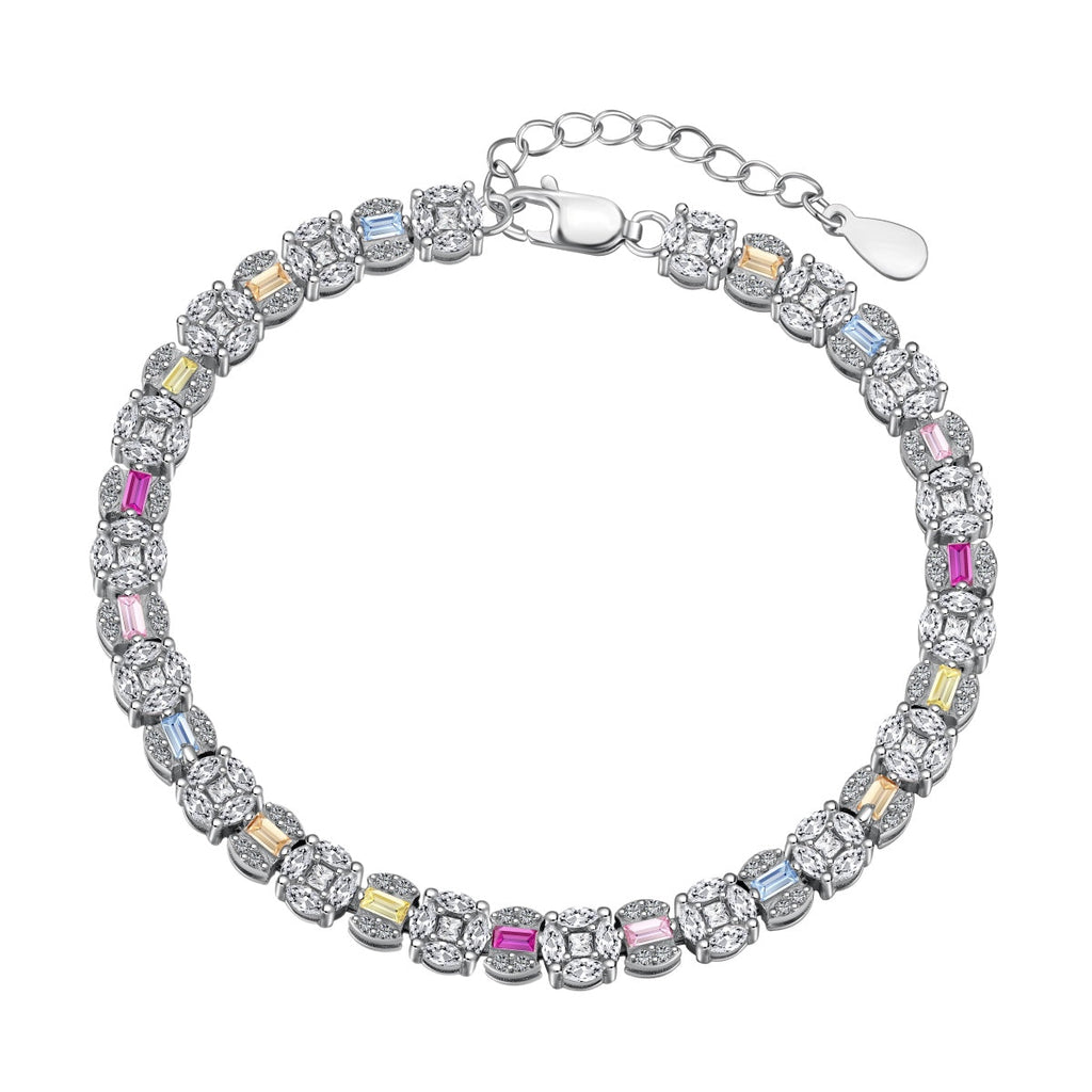 [Tonmkive Jewelry]Dazzling Radiant Multi Cut Daily Bracelet
