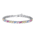 [Tonmkive Jewelry]Ornate Sparkling Multi Cut Party Bracelet