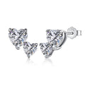 [Tonmkive Jewelry]Double Heart-Shape Classic Princess Style Earrings