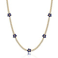 [Tonmkive Jewelry]Luxurious Colorful Flower Tennis Necklace