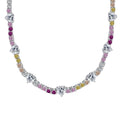 [Tonmkive Jewelry]Delicate Colorful Rainbow Tennis Chain