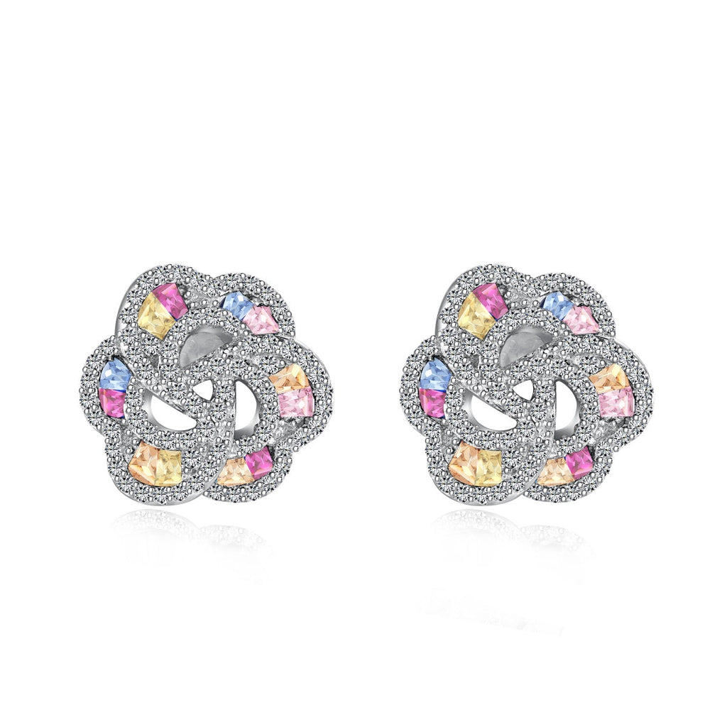 [Tonmkive Jewelry]Exquisite Flower Shape Daily Earrings