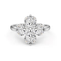 [Tonmkive Jewelry]Heart-shaped Four-Leaf Clover Ball Ring