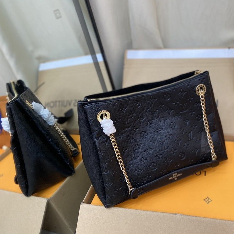 SURENE MM 36CM SCHWARZES MONOGRAMM-NARTLEDER