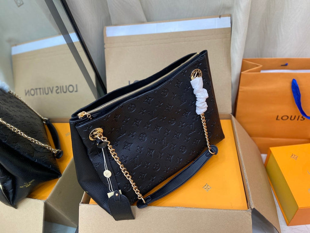 SURENE MM 36CM SCHWARZES MONOGRAMM-NARTLEDER