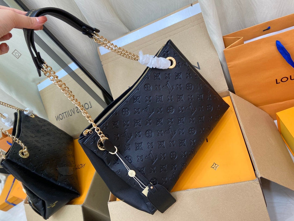 SURENE MM 36CM SCHWARZES MONOGRAMM-NARTLEDER