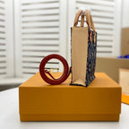 PETIT SAC PLAT BLAUES MONOGRAMM SEIT 1854 TEXTIL