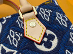 PETIT SAC PLAT BLAUES MONOGRAMM SEIT 1854 TEXTIL