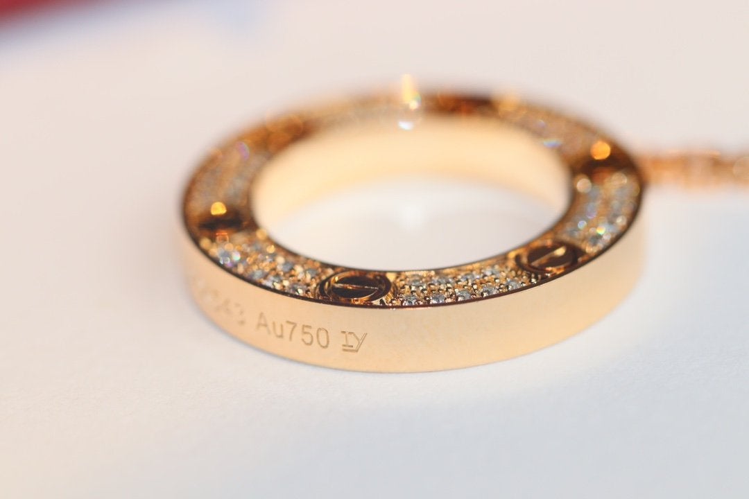 ®Jewelicorn®ラブネックレス 調節可能 ローズゴールド