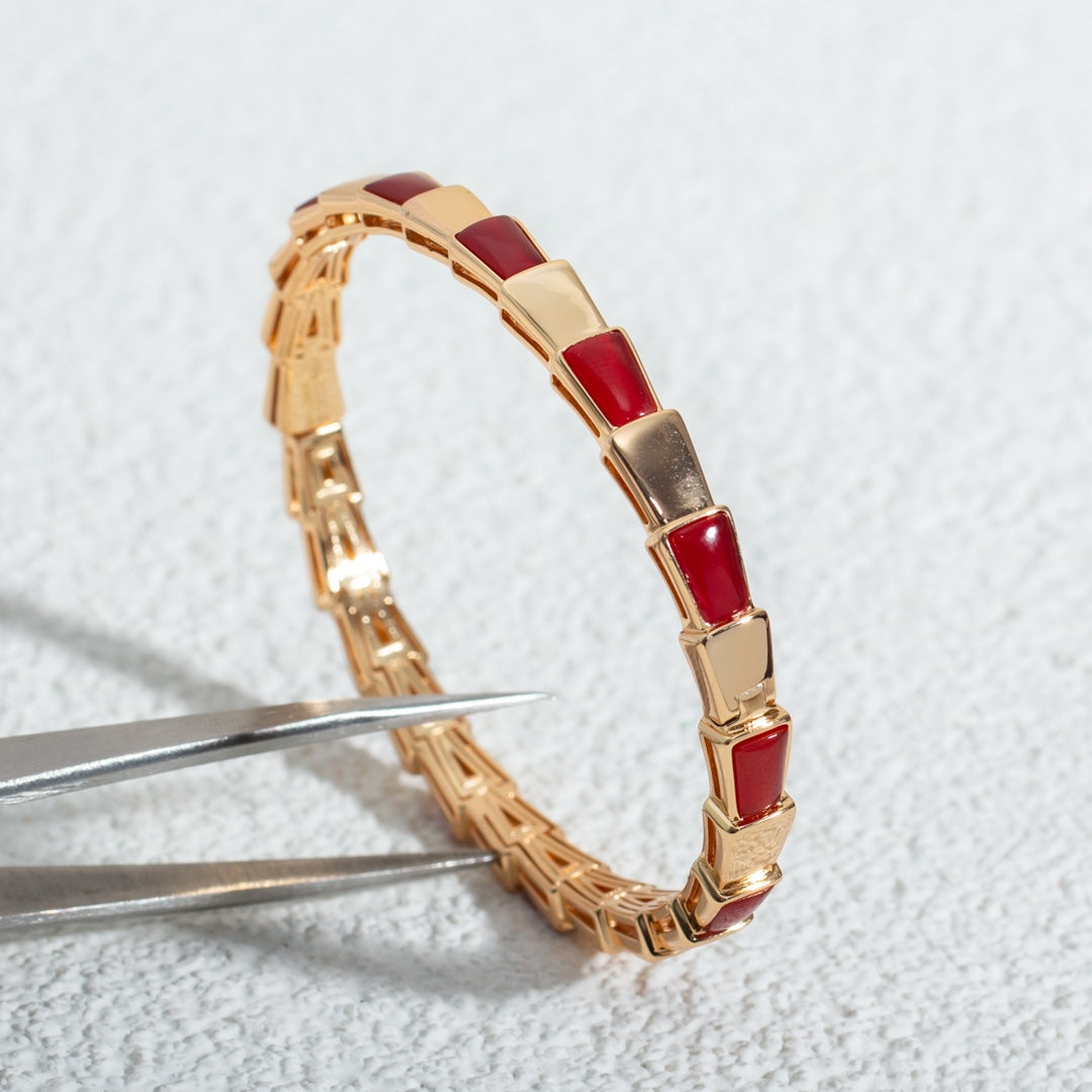 ®Jewelicorn™ SERPENTI ARMBAND ROSA GOLD RUBELLIT