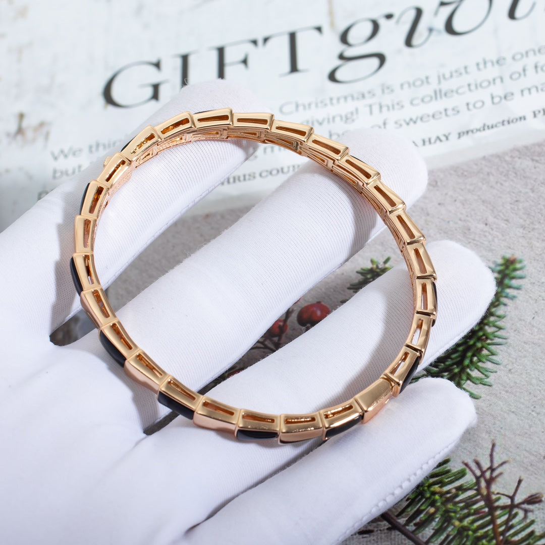 ®Jewelicorn™ SERPENTI ARMBAND ROSA GOLD ONYX