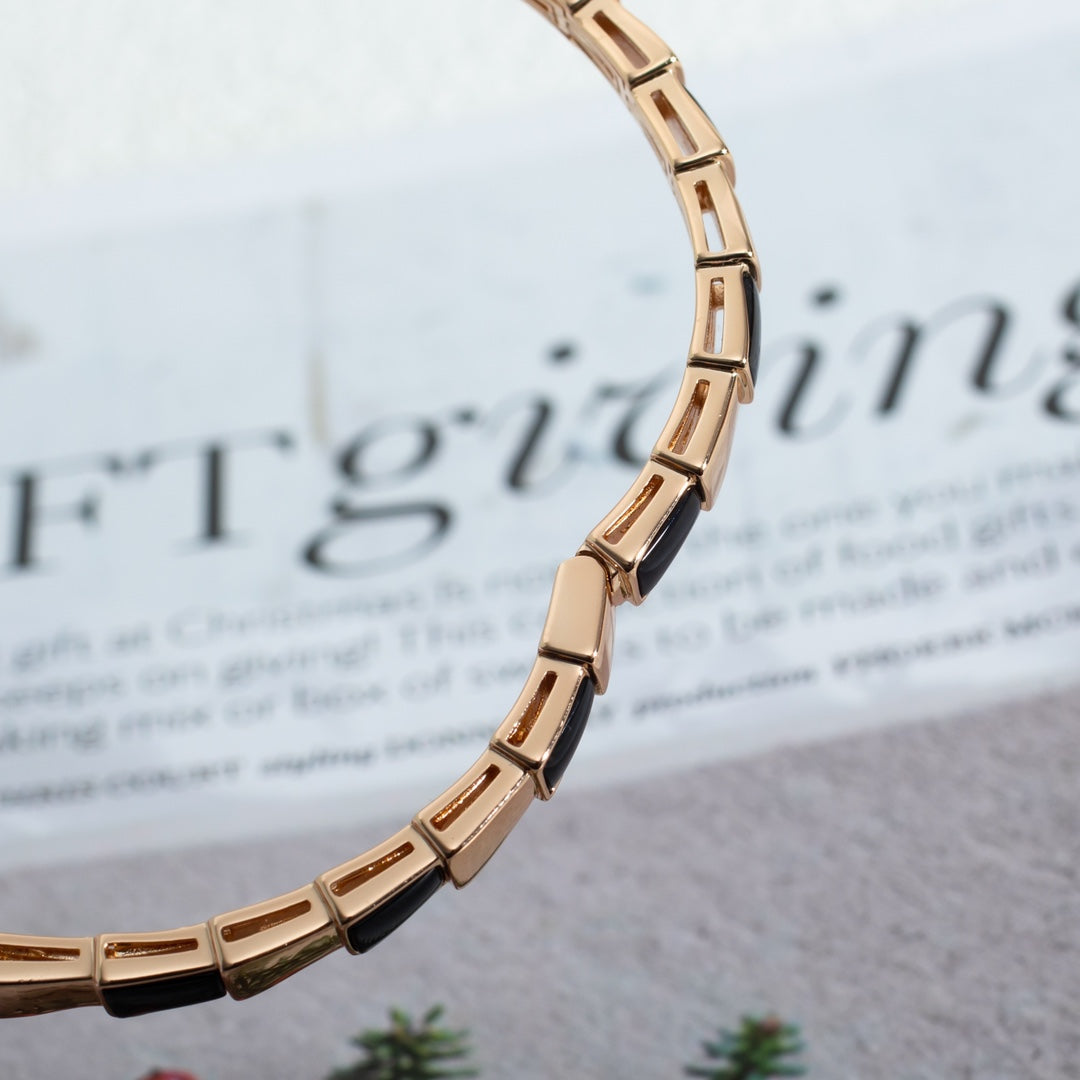 ¡®Jewelicorn¡¯SERPENTI BRACELET PINK GOLD ONYX