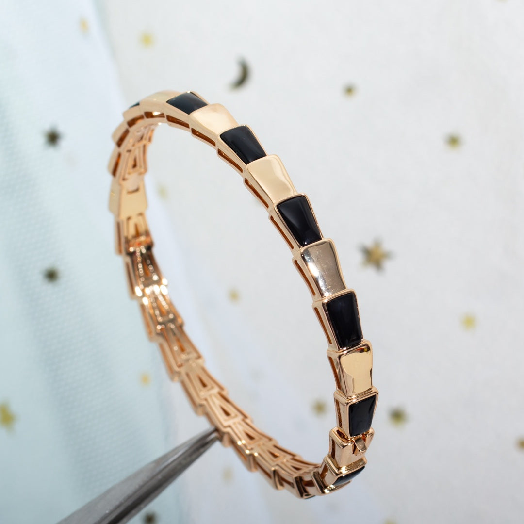 ®Jewelicorn™ SERPENTI ARMBAND ROSA GOLD ONYX