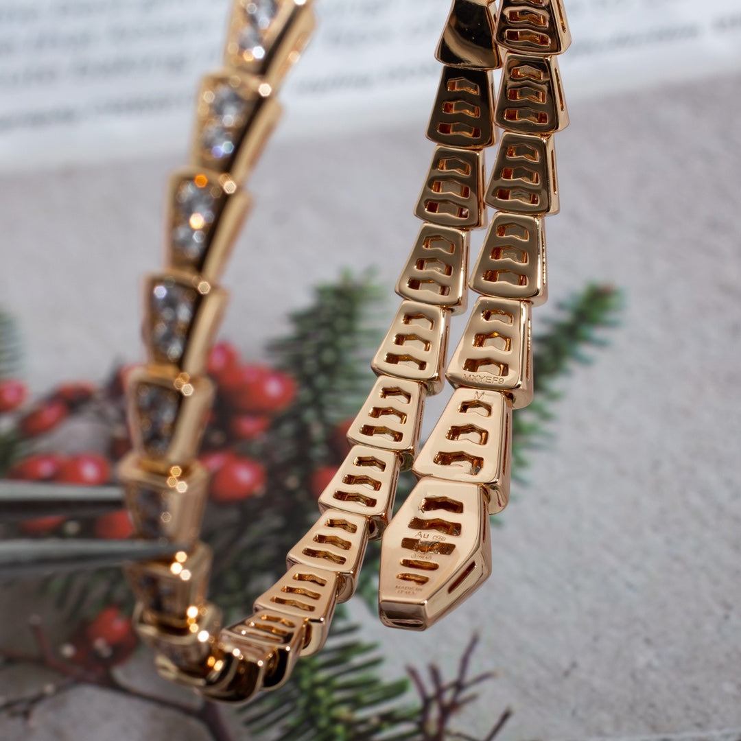 ¡®Jewelicorn¡¯SERPENTI ARMBAND 6,8 MM ROSA GOLD DIAMANT 