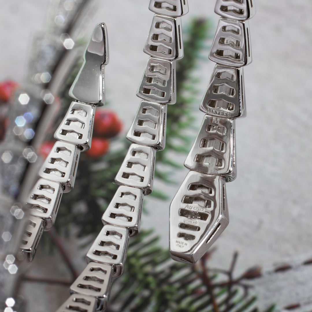 ¡®Jewelicorn¡¯SERPENTI ARMBAND SILBER DIAMANT DOPPELREIHE