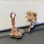 ¡®Jewelicorn¡¯CLOVER MEDIUM 1 MOTIFS GRAY MOP  DIAMOND EARRINGS